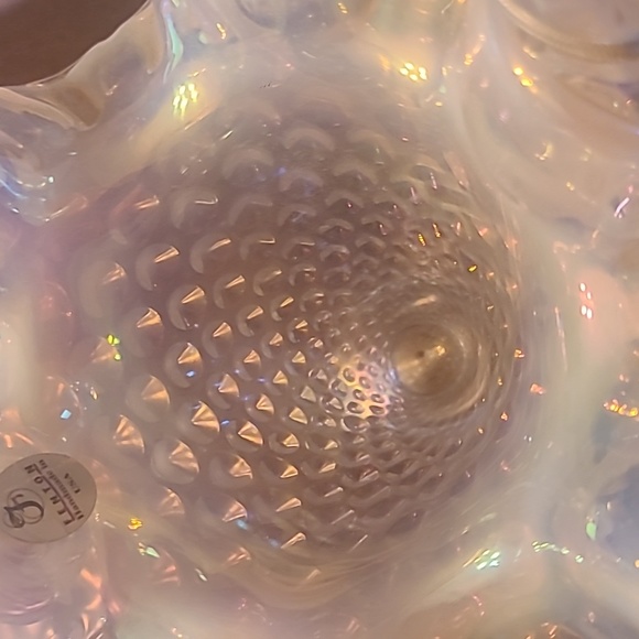 Fenton Nobnail Iridescent Pink Basket - Picture 6 of 7